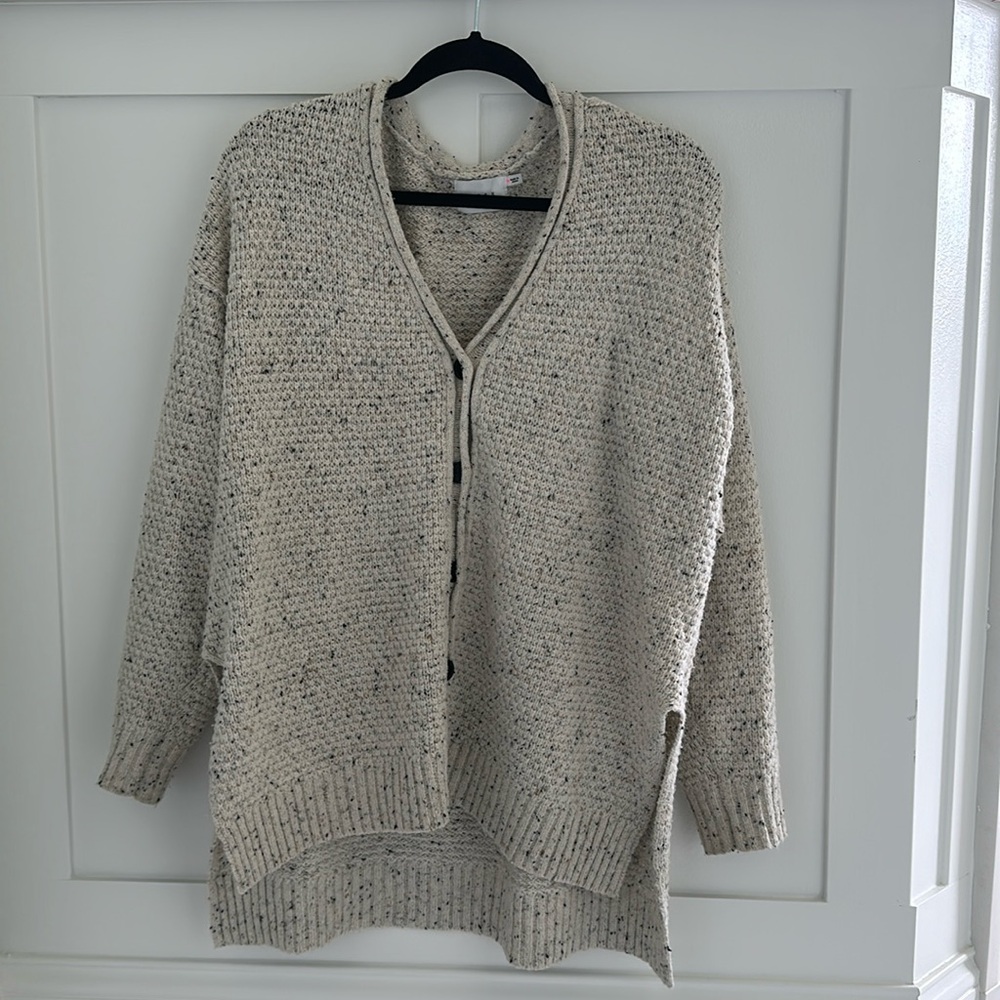 Lush ivory high low cardigan